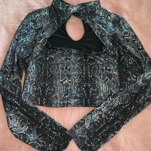 Metallic Snake Skin Top